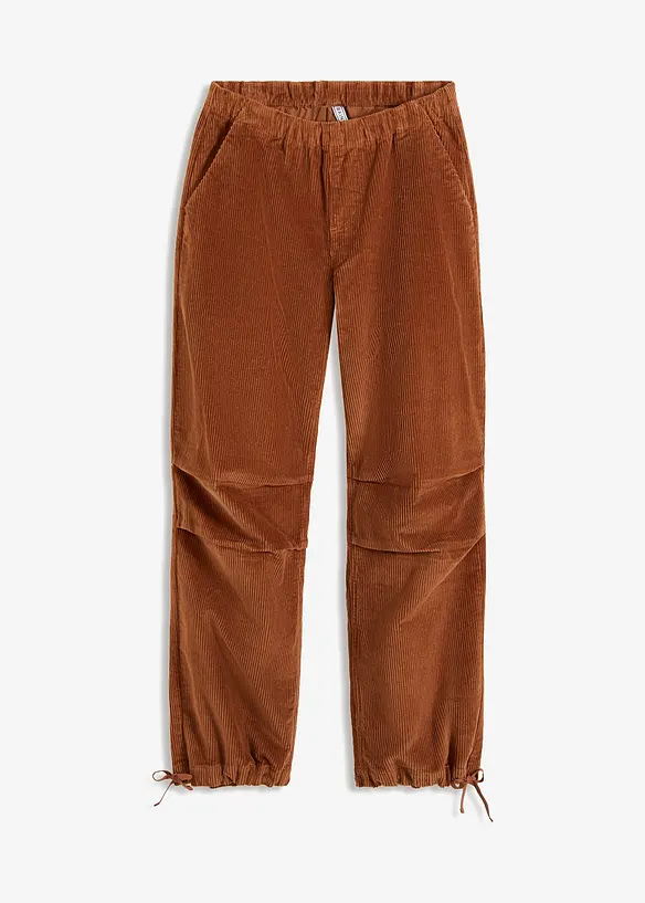 Pantaloni in velluto a coste di misto cotone elasticizzato, bonprix