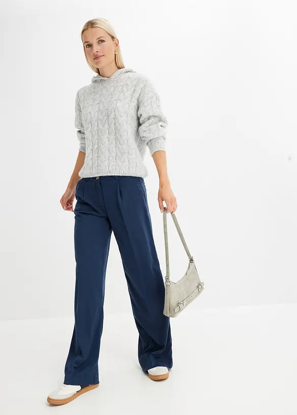 Maglione in filato grosso di misto lana morbido, bonprix