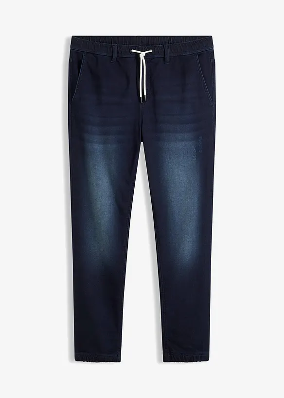 Jeans in tessuto felpato con elastico in vita regular fit, straight, bonprix