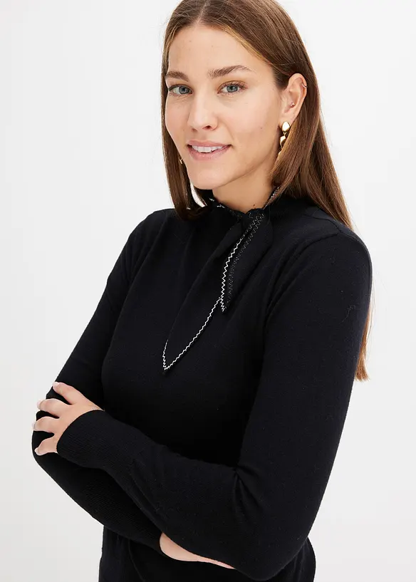 Maglione con fiocco, bonprix
