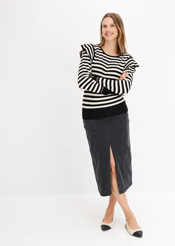 Maglione morbido in filato fine misto viscosa, bonprix