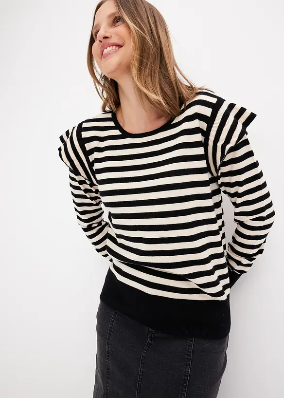Maglione morbido in filato fine misto viscosa, bonprix