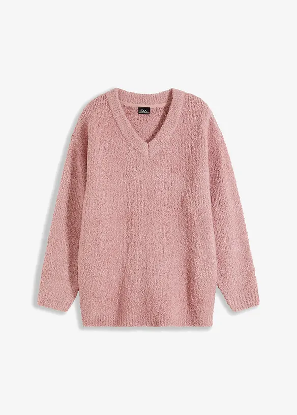 Maglione in filato grosso con scollatura a V, bonprix