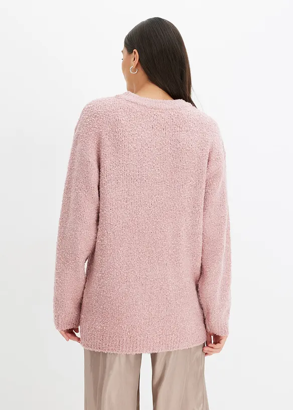 Maglione in filato grosso con scollatura a V, bonprix