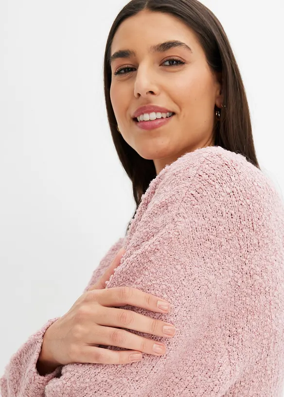 Maglione in filato grosso con scollatura a V, bonprix
