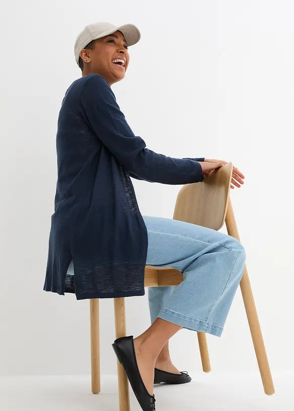 Cardigan in puro cotone fiammato, bonprix