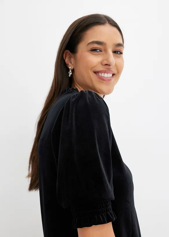 Maglia in velluto morbido, bonprix