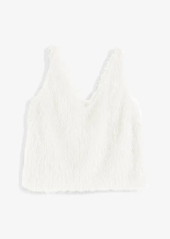Top con filato peloso, bonprix