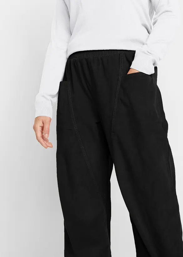 Pantaloni in velluto a coste di misto cotone, bonprix