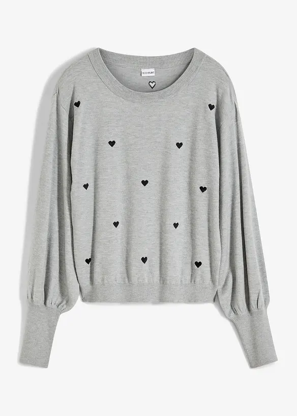 Maglione in filato fine di misto viscosa, bonprix
