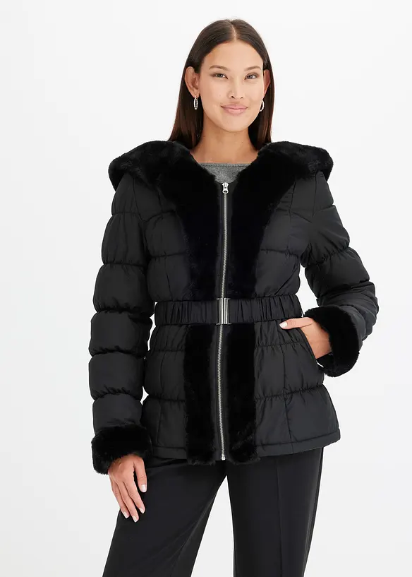 Giacca trapuntata con pelliccia sintetica, bonprix
