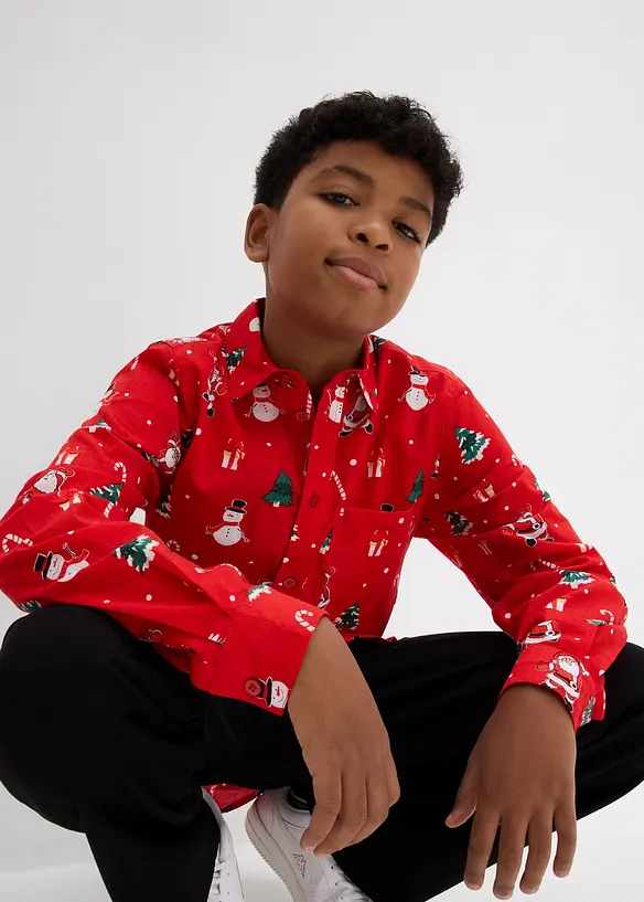 Camicia a maniche lunghe natalizia, bonprix