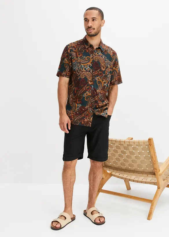 Camicia n viscosa a maniche corte, bonprix