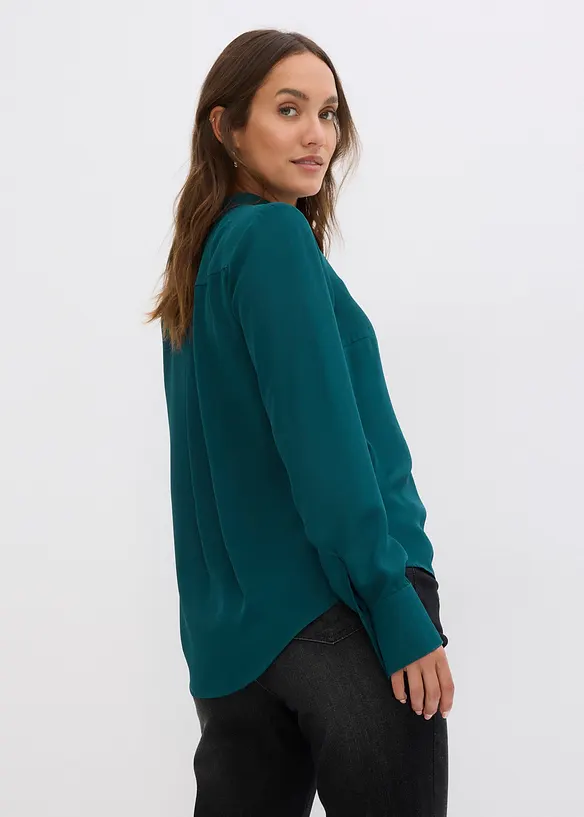 camicetta in chiffon a maniche lunghe, bonprix