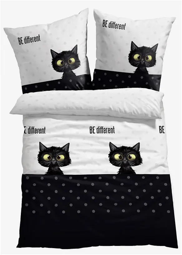 Biancheria da  letto con gatti, bonprix