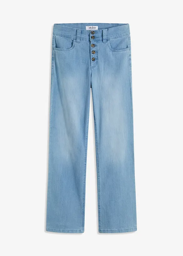 Jeans elasticizzati straight, vita alta, bonprix
