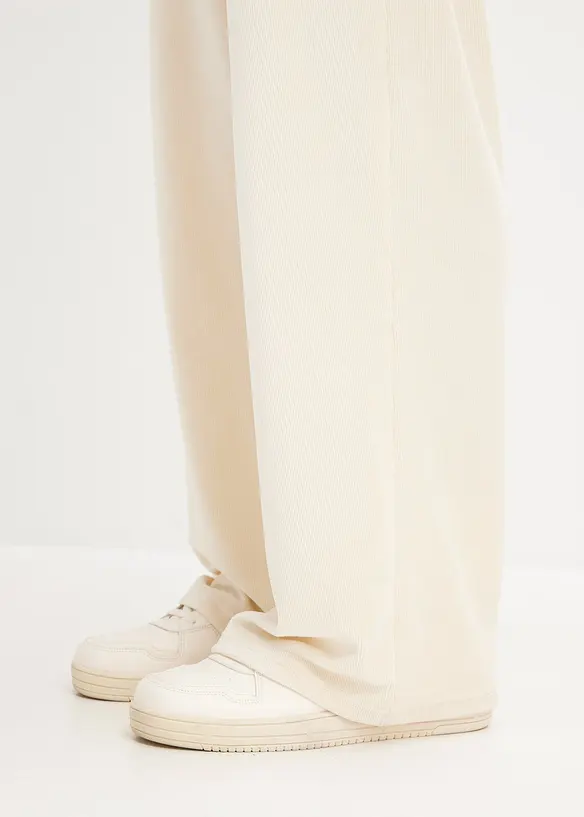 Pantaloni di velluto con cinta elastica, bonprix