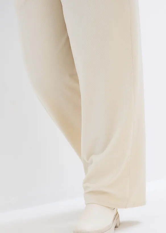 Pantaloni di velluto con cinta elastica, bonprix