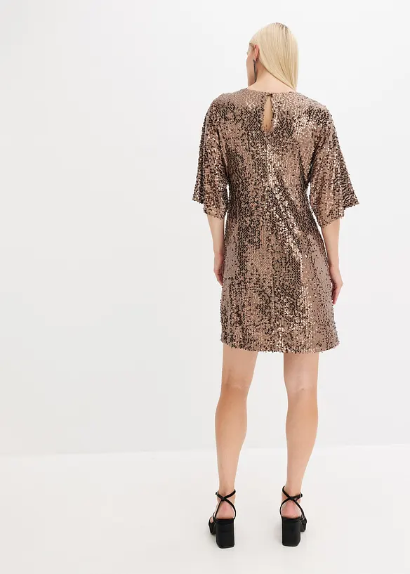 Abito oversize in paillettes, bonprix