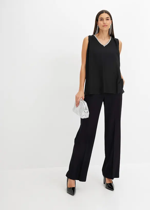 Pantaloni larghi leggeri con viscosa, bonprix