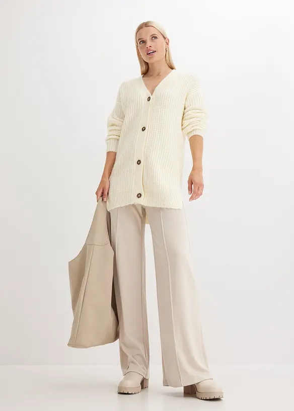 Cardigan in filato grosso di misto lana morbido, bonprix