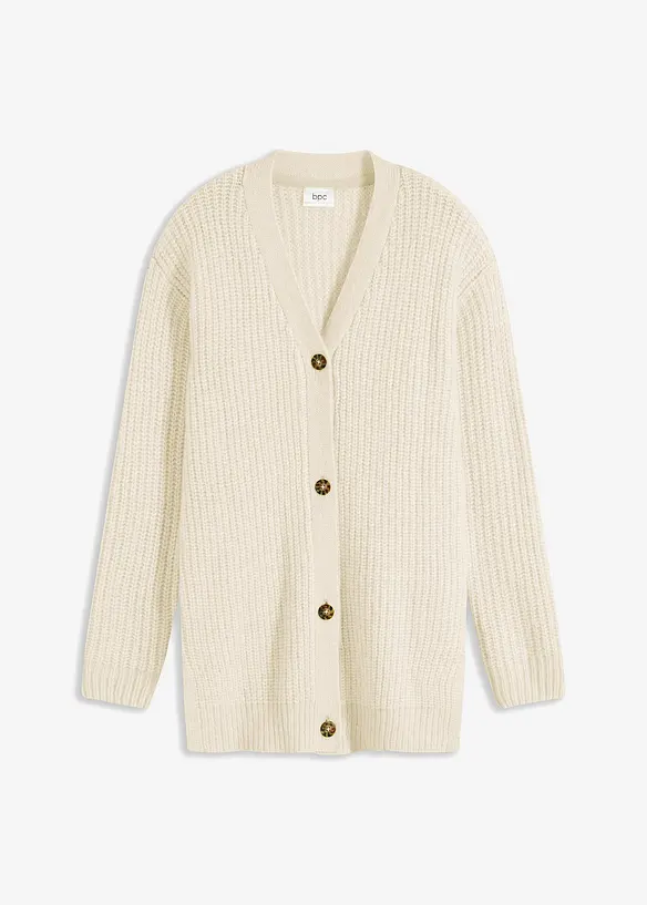 Cardigan in filato grosso di misto lana morbido, bonprix