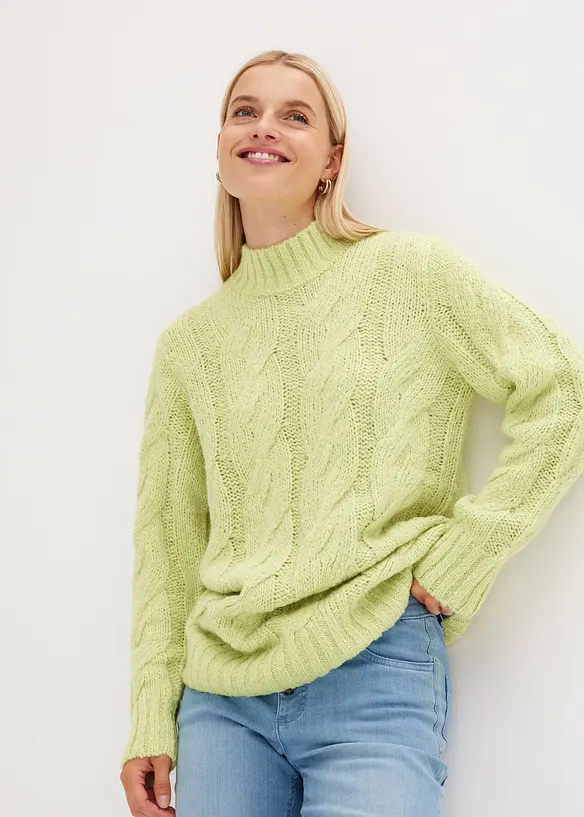 Maglione a trecce, bonprix