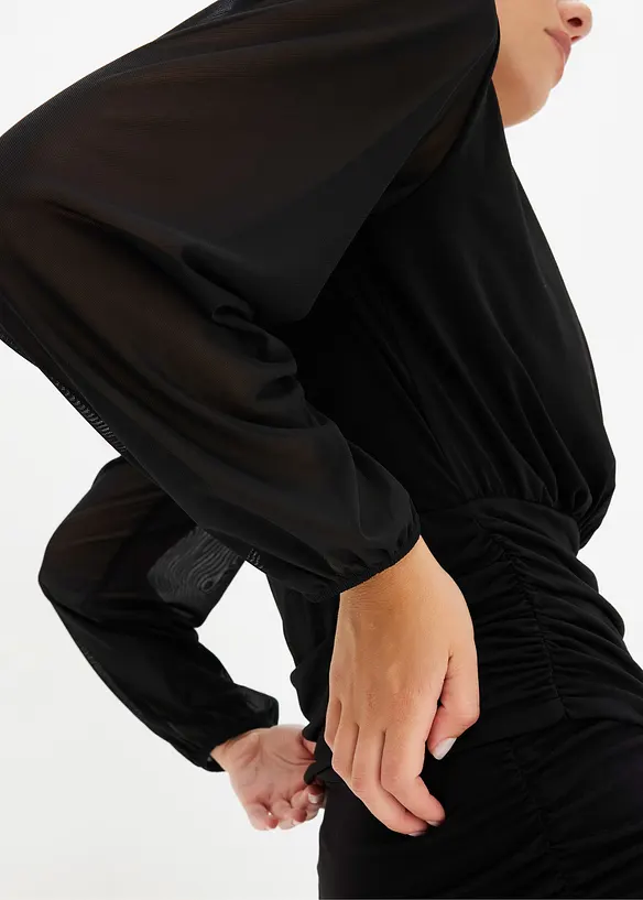 Maglia a maniche lunghe con mesh, bonprix