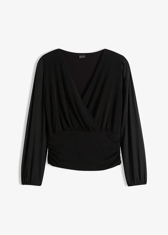Maglia a maniche lunghe con mesh, bonprix