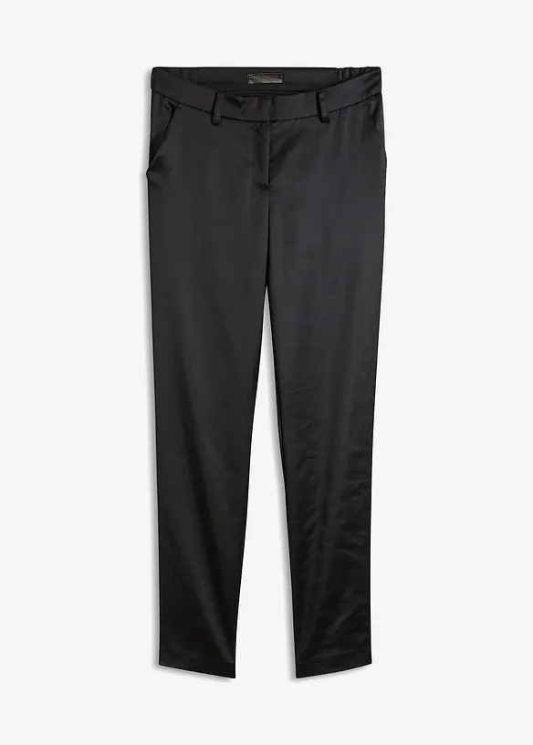 Pantaloni tailleur in satin fine, bonprix