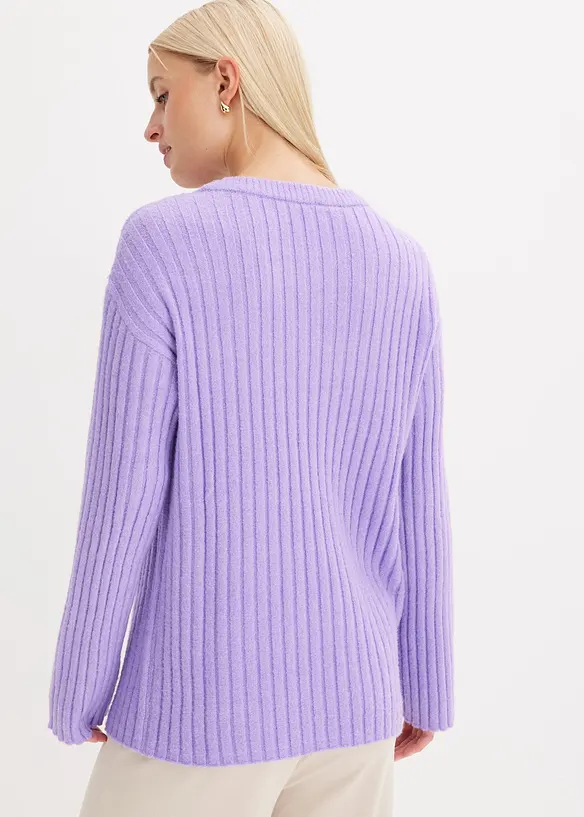 Maglione oversize a coste, bonprix