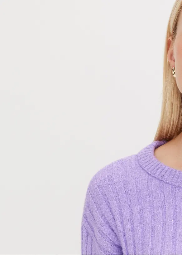 Maglione oversize a coste, bonprix