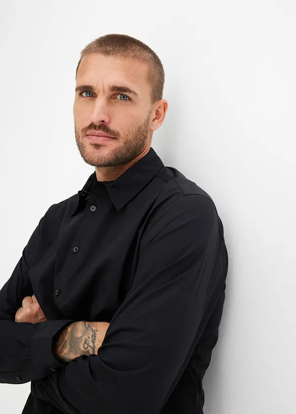 Camicia elegante elasticizzata, regular fit, bonprix