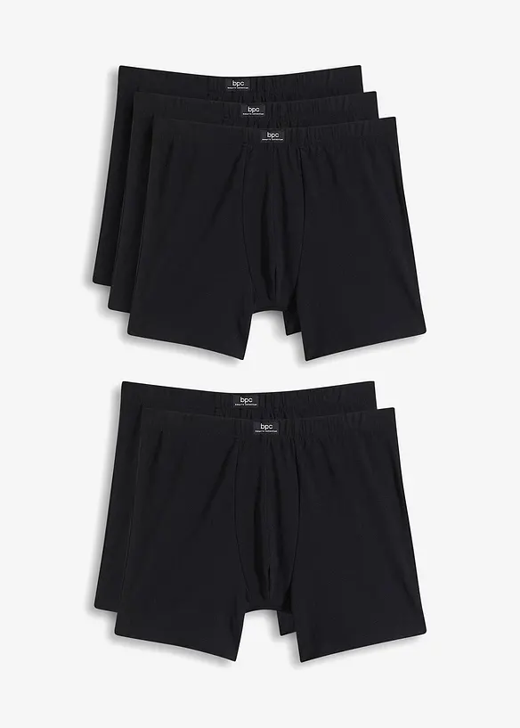 Boxer aderenti a mezza lunghezza con cotone (pacco da 5), bonprix