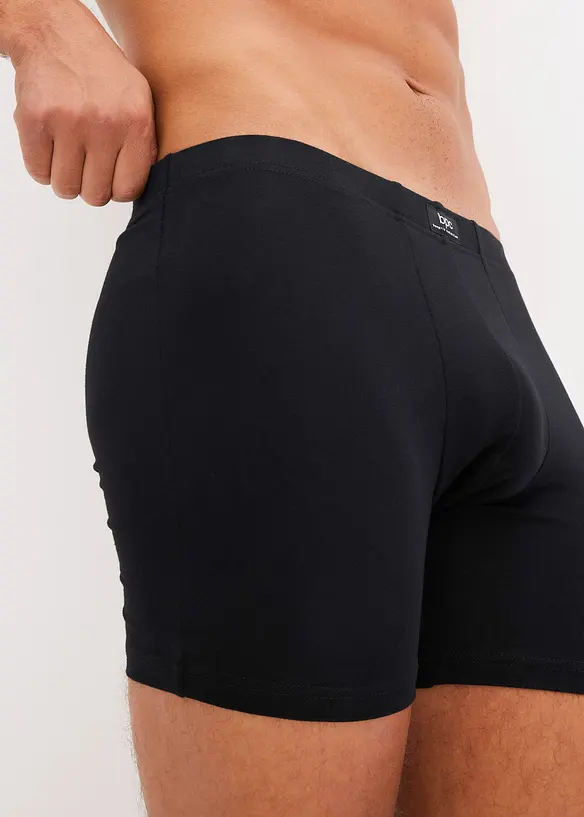 Boxer aderenti a mezza lunghezza con cotone (pacco da 5), bonprix
