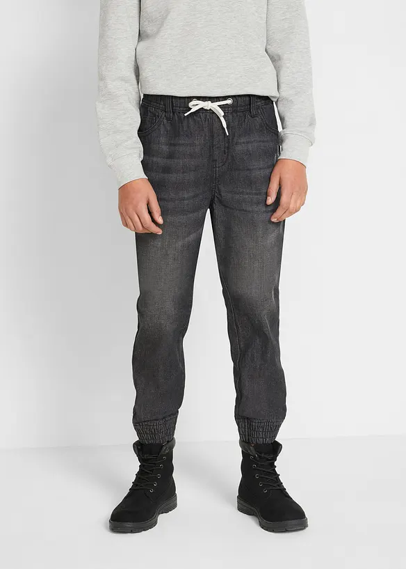 Jeans in misto cotone con elastico in vita, regular fit (pacco da 2), bonprix