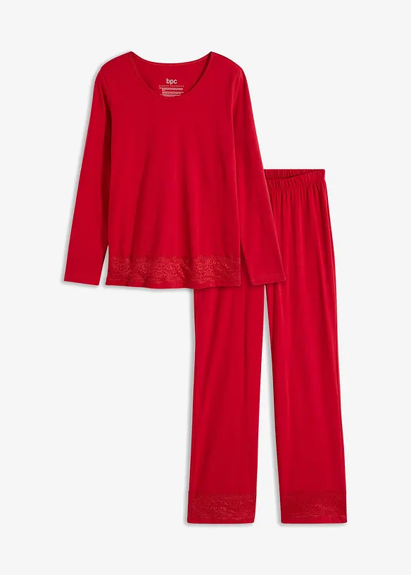 Pigiama con dettaglio delicato in pizzo, bonprix