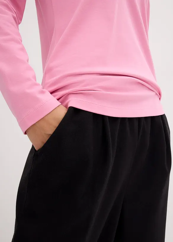 Maglia a maniche lunghe aderente (pacco da 2), bonprix