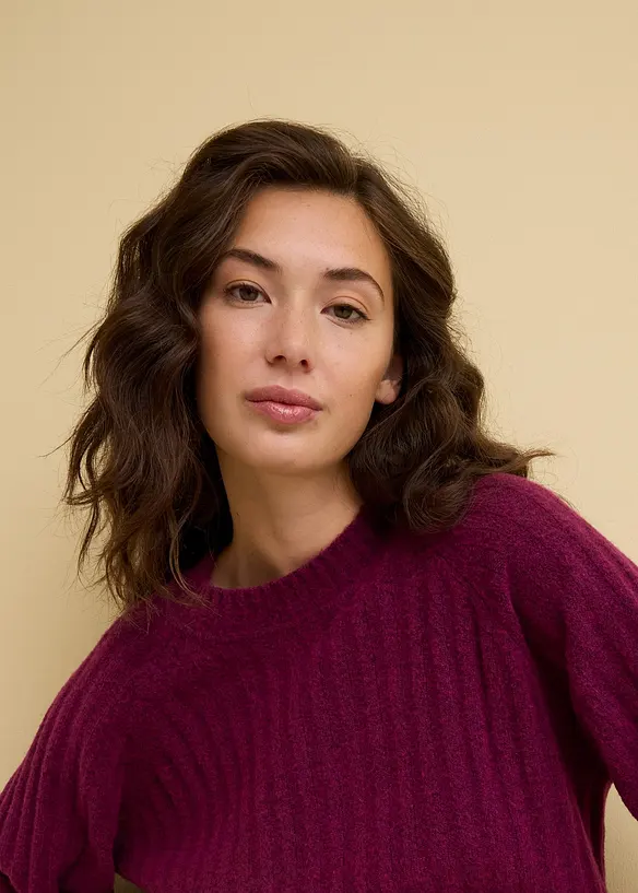 Maglione cropped a coste, bonprix