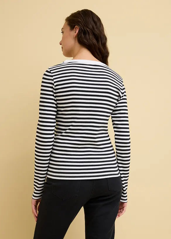 Maglia a maniche lunghe in puro cotone biologico, bonprix