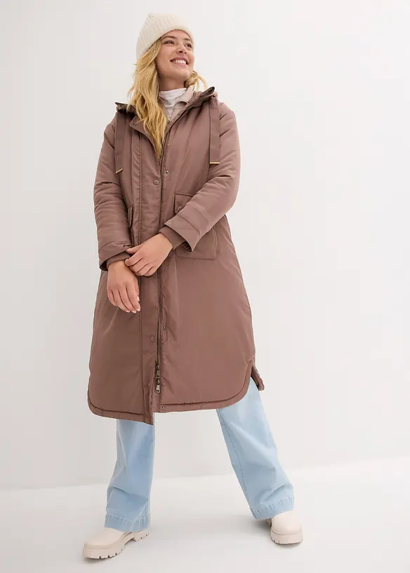 Parka ampio svasato con coulisse, bonprix