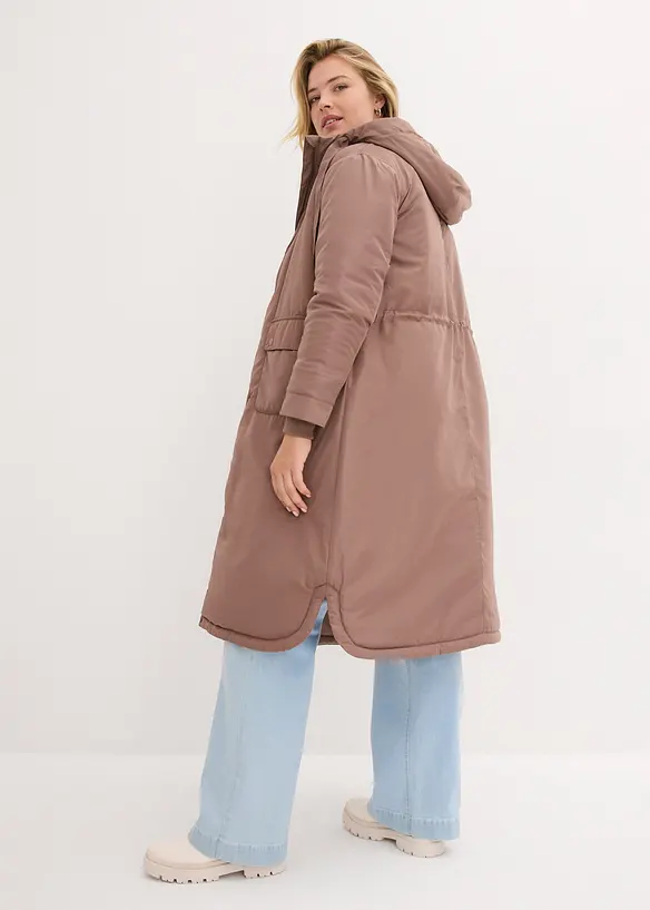 Parka ampio svasato con coulisse, bonprix