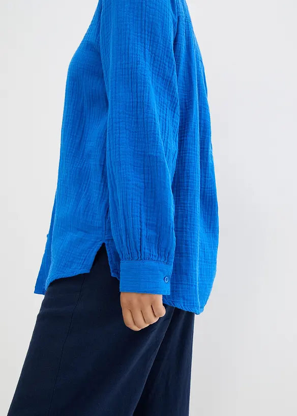 Camicia lunga in mussola di cotone, bonprix
