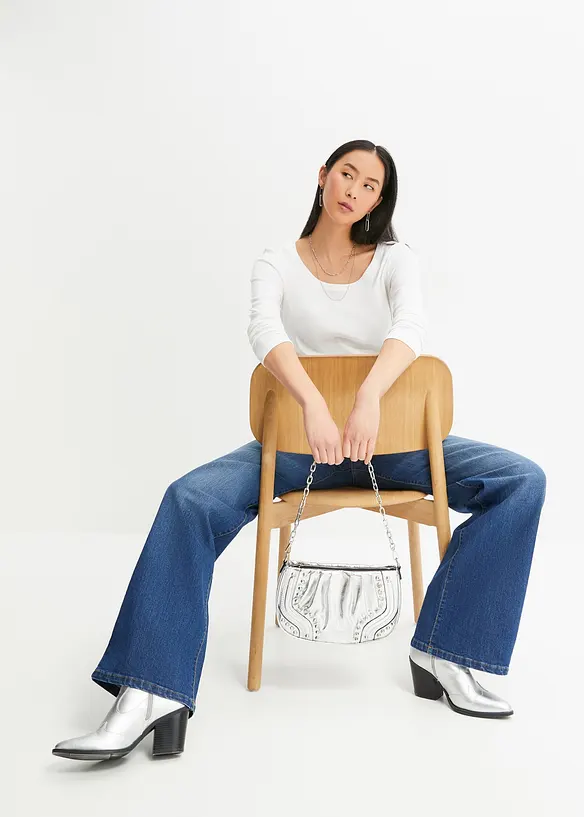 Maglia a maniche lunghe in puro cotone biologico, bonprix