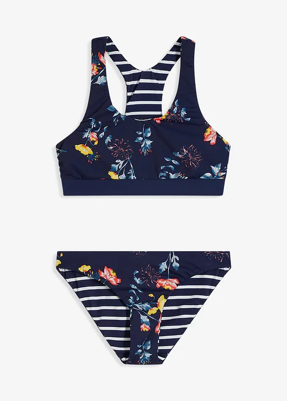 Bikini double face a bustier (set 2 pezzi), bonprix