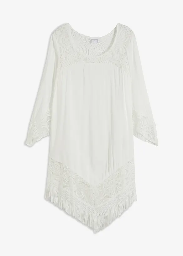 Tunica copricostume con pizzo in viscosa, bonprix