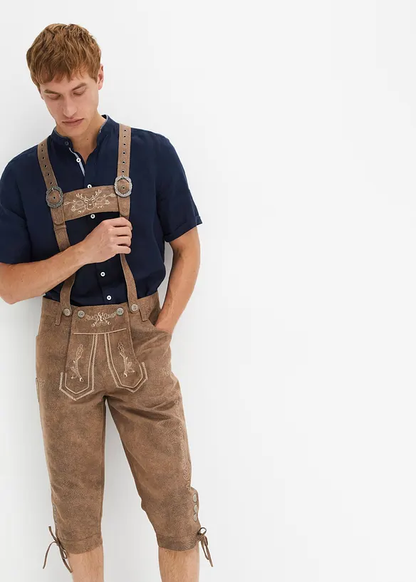 Pantaloni bavaresi al ginocchio in similpelle, bonprix