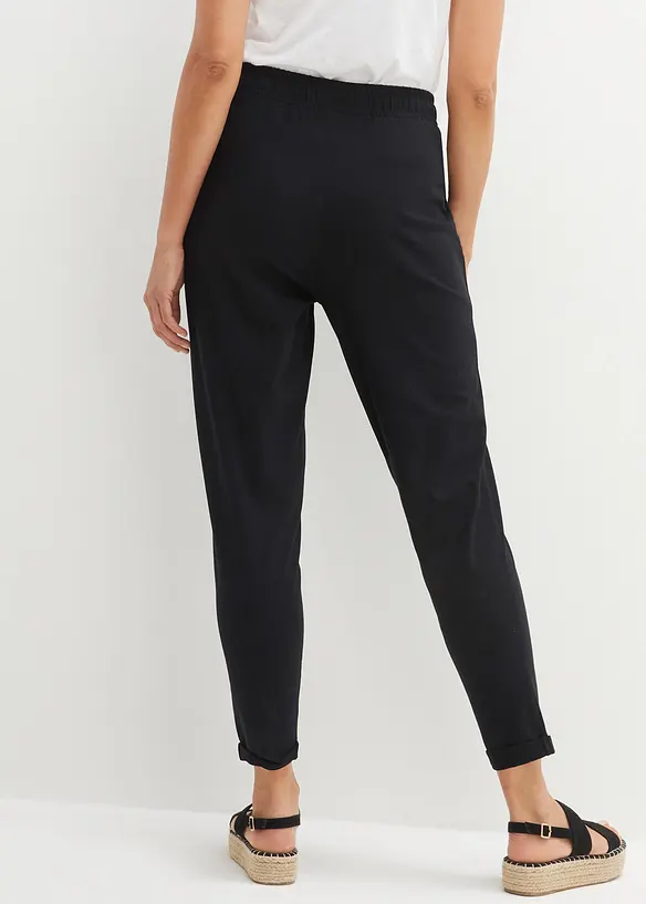 Pantaloni in jersey di misto cotone elasticizzato, bonprix