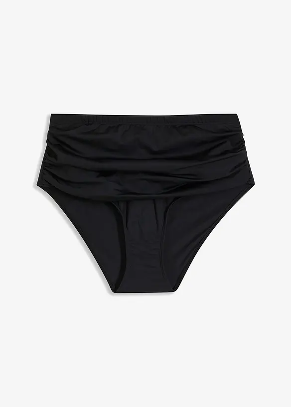Slip per bikini a vita alta con arricciatura e effetto modellante leggero, bonprix