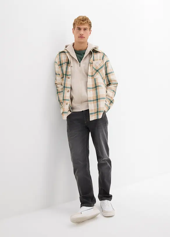 Felpa con zip e cappuccio regular fit, bonprix